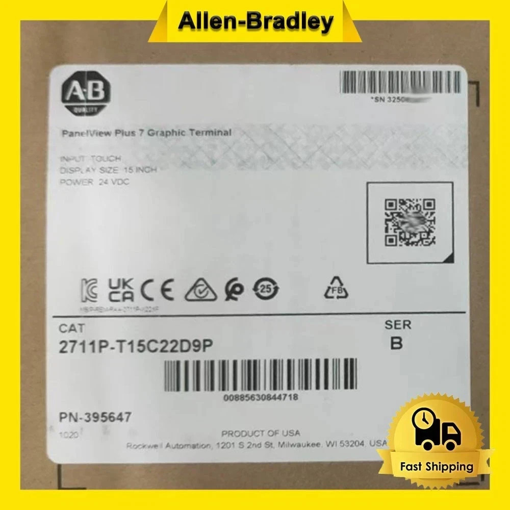 2711P-T15C22D9P NEW AB PanelView Plus 7 Graphic Terminal 2711PT15C22D9P SER B