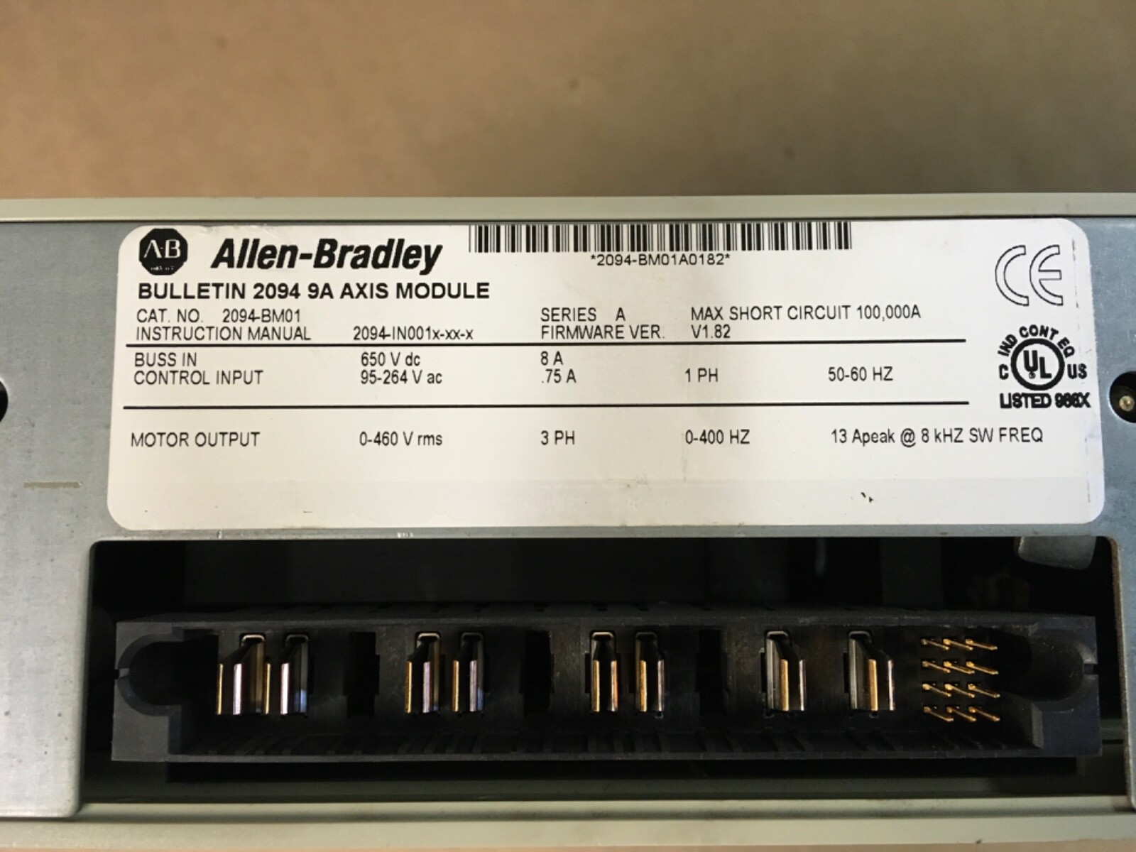 Allen-Bradley 2094-BM01 Ser. A Servo Drive KINETIX 6000 FIR: V1.82 (KB)