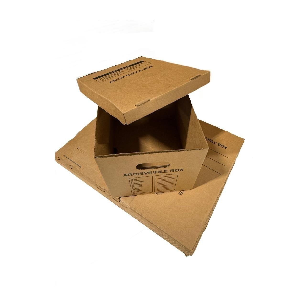 10 – Pack 15x12x10 Small Standard File Storage Moving Box with Lid Letter…