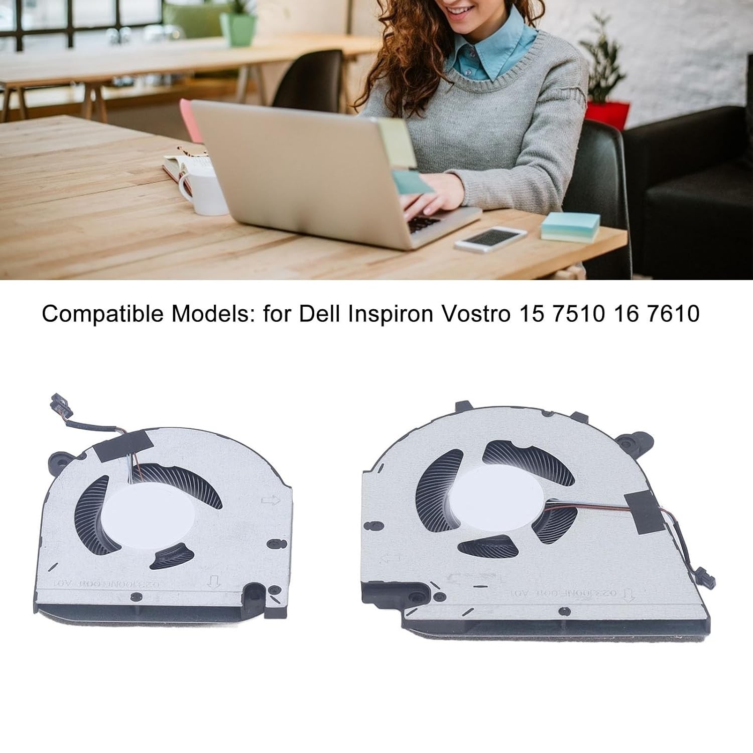 Laptop Cooling Fan for Dell Vostro 15 7510 16 7610 Laptop, CPU GPU Cooling Fan