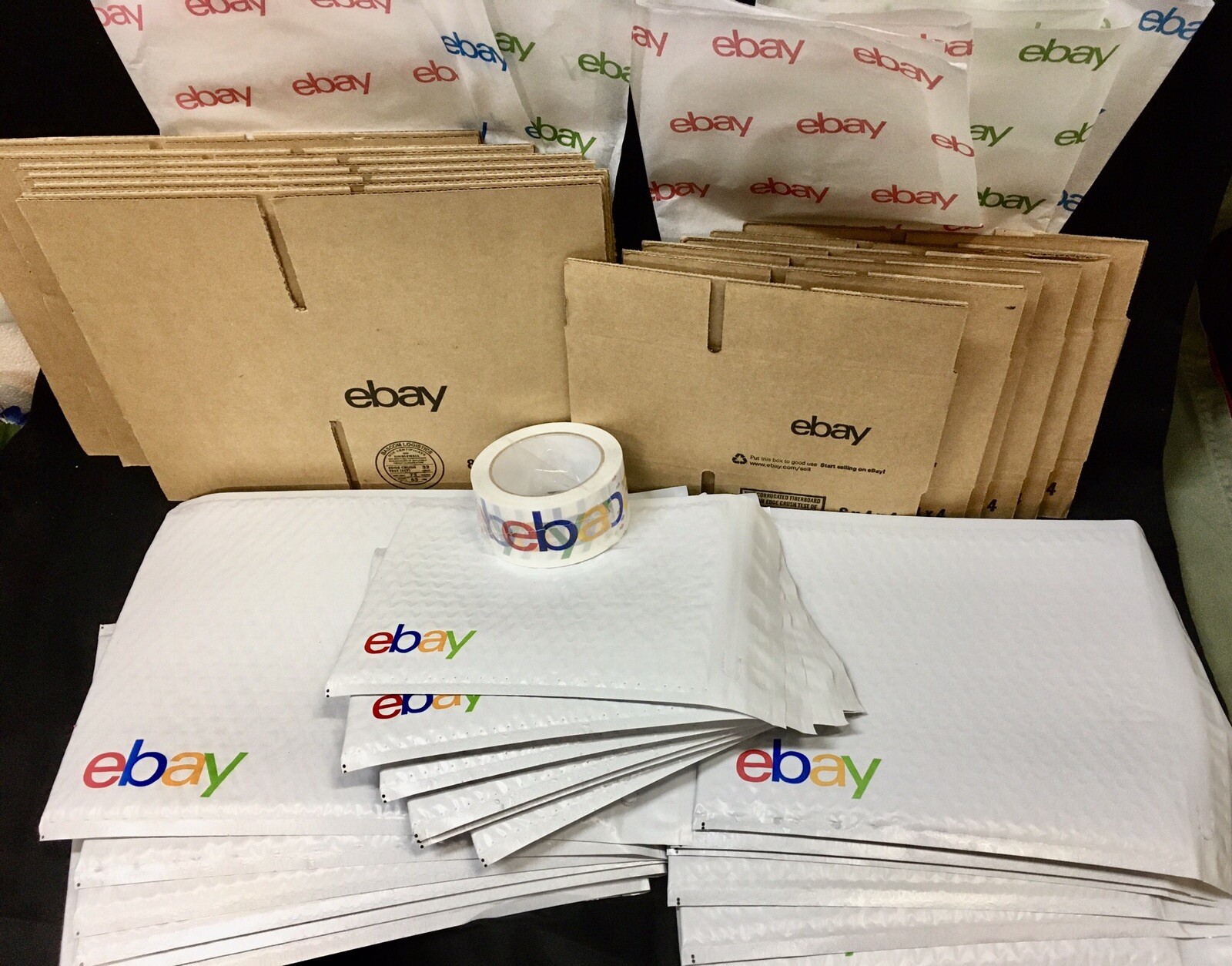 Ebay Shipping Supplies BOXES, Padded Bubble Envelopes Mailers, Tape & Tissue !
