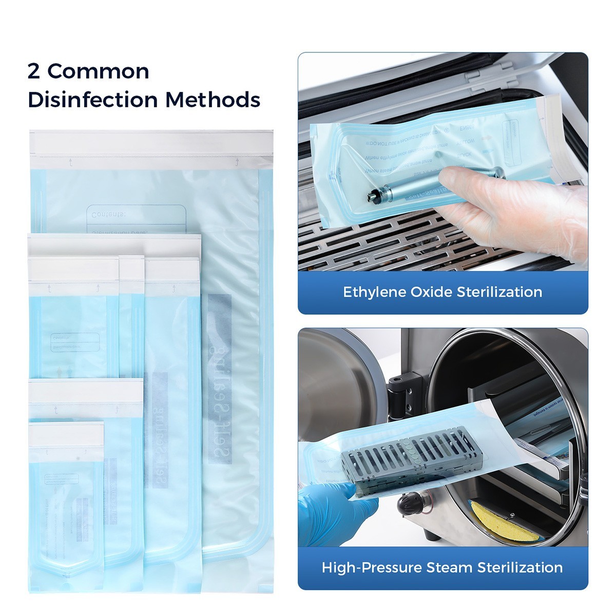 Dental Self-Sealing Sterilization Pouches Pouch Autoclave, Sterilizer Bags