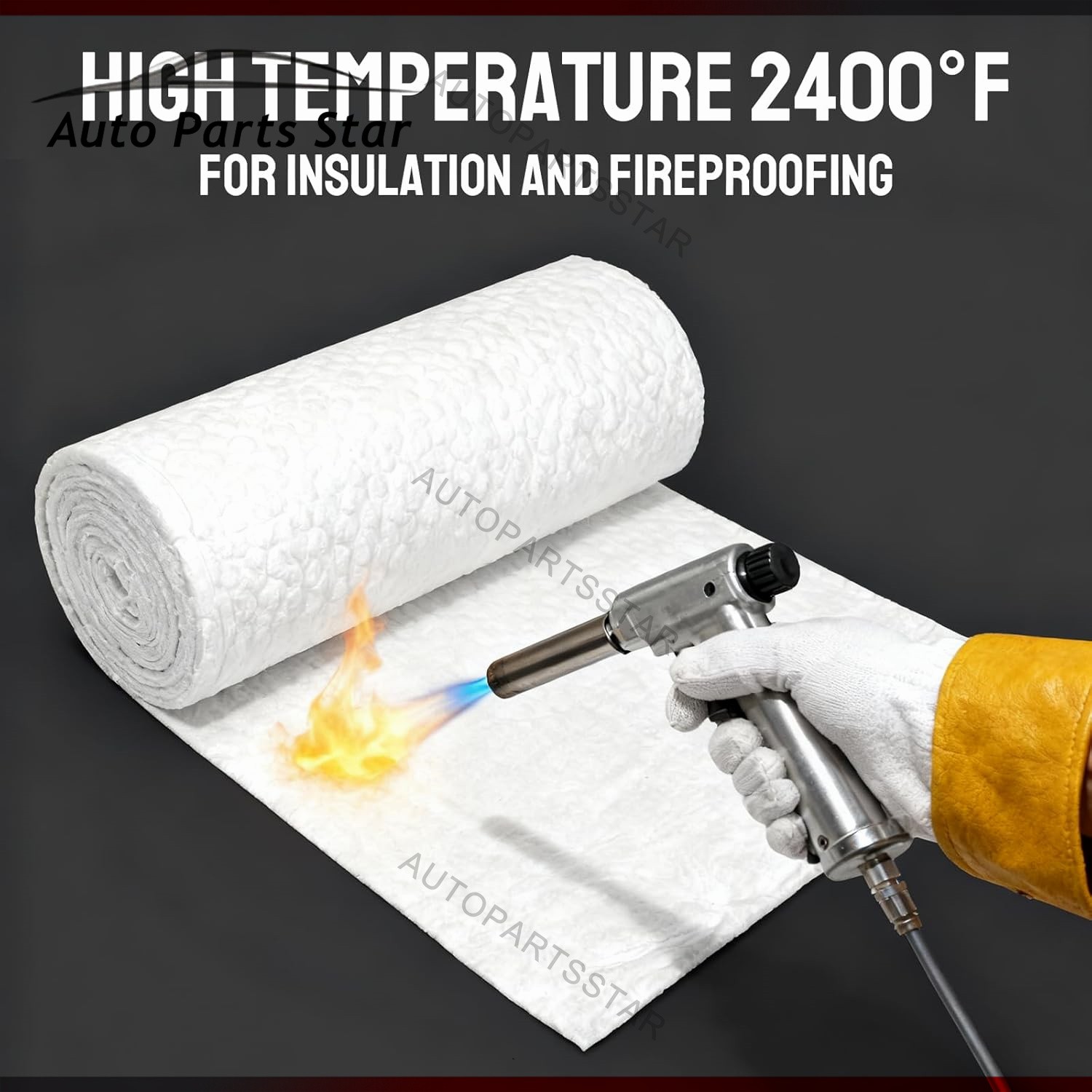 1/4″ Thick x 16″ x 240″ Kaowool Ceramic Fiber Insulation Blanket 2400F Fireproof