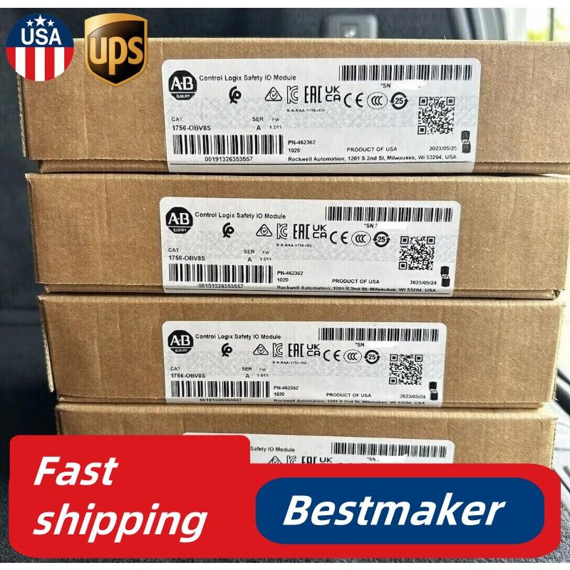 Factory Sealed AB 1756-OBV8S Control Logix Safety IO Module US Free Tax
