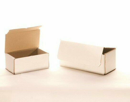 50 12 x 4 x 2 White Corrugated Mailers Die Cut Tuck Flap Boxes Free Shipping