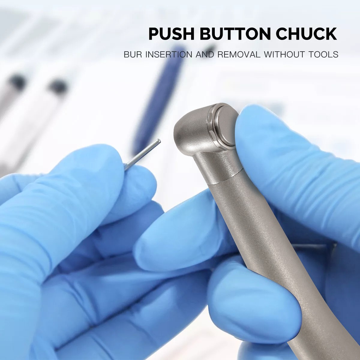 NSK Style Dental Fiber Optic LED E-generator Handpiece High Speed Turbine 4HOLE