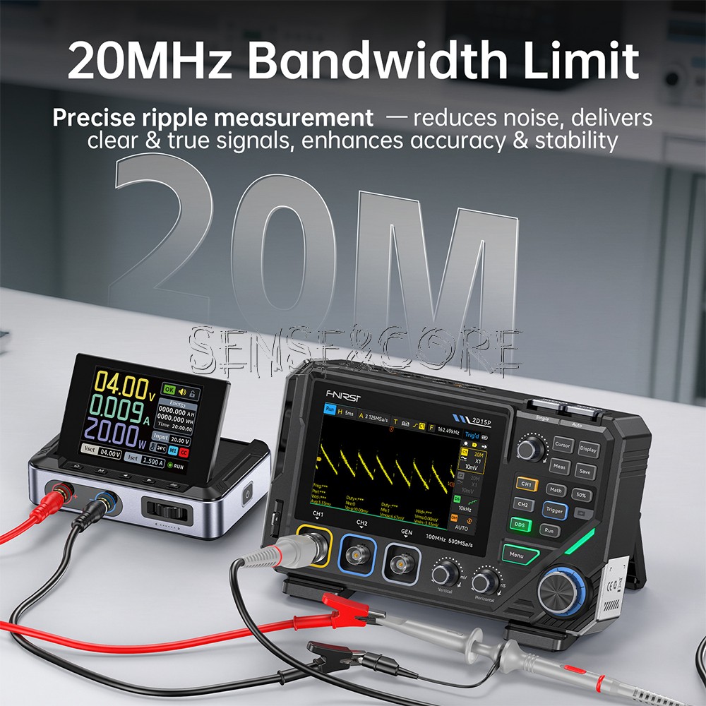 FNIRSI 2D15P Digital Multimeter Oscilloscope Signal Generator 100Mhz 500MSa/s