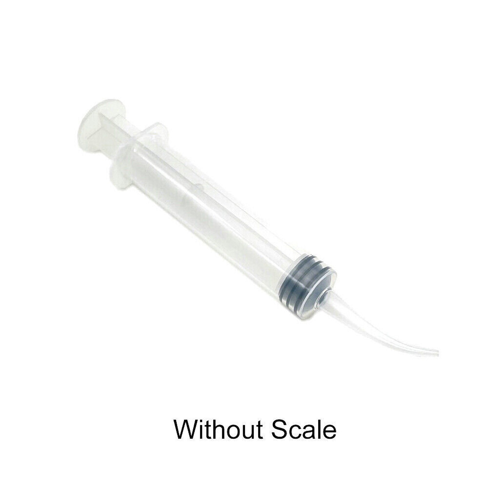 50 pcs Dental Disposable Curved Oral Tip Utility Irrigation Syringes 12ml