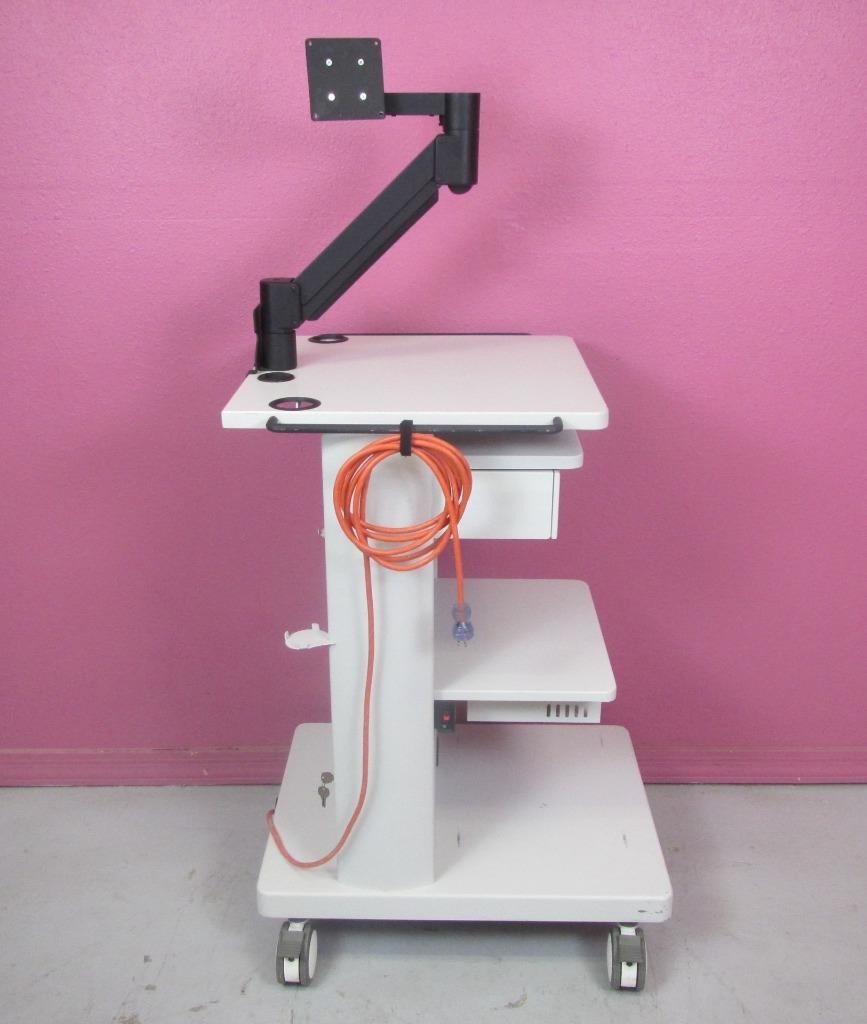 Sandhill Endoscopy Manometry Cart w/ Transformer, Power Strip & Monitor Mount