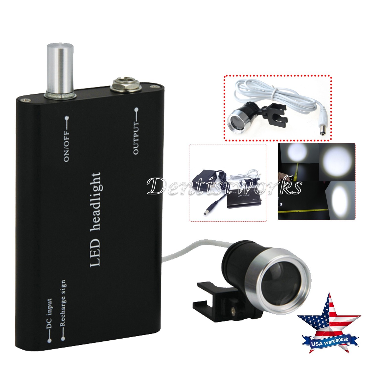 5W Dental Headlight Surgical LED Head Light Lamp fit Binocular Loupes Magnifier