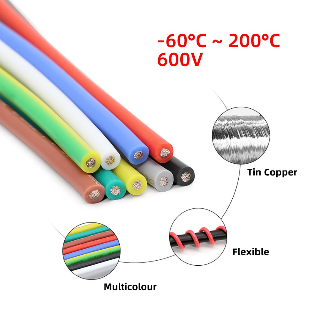 UL3135 10AWG – 30AWG Flexible Soft Silicone Wire Cable High Temp 200°C 600V