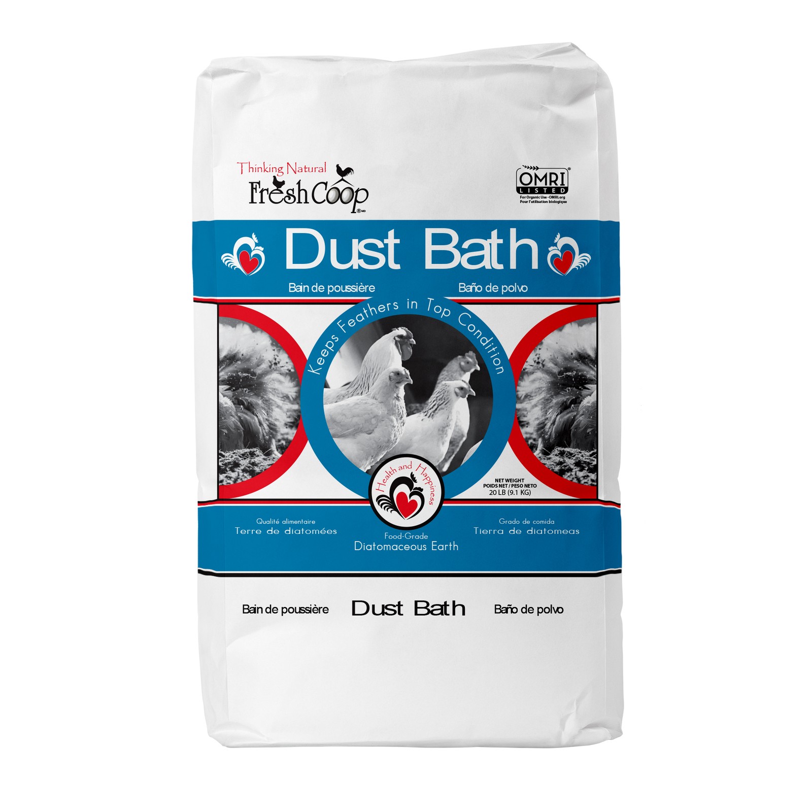 Progressive Planet Fresh Coop Dust Bath for Chicken Preening, 20lbs