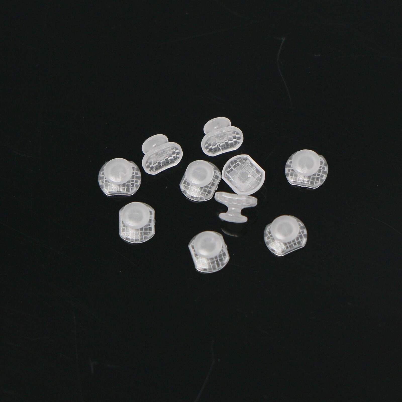 10 Pcs/Pack Dental Ortho Ceramic Clear Lingual Button Bondable Rectangular Base