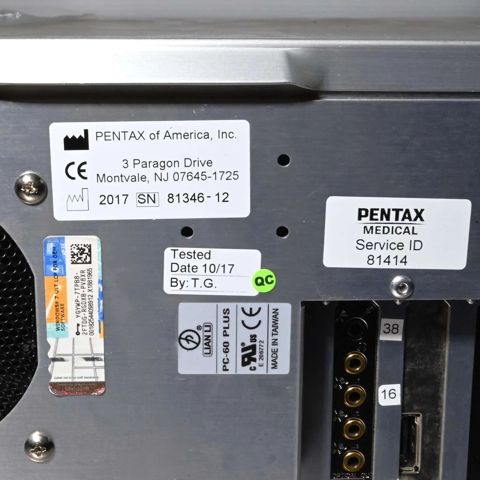Pentax Medical 9310HD Digital Video Capture Module – No Hard Drives