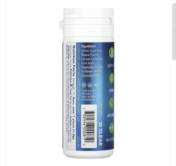 SUGARFREE GUM Xylitol Gum PEPPERMINT Sugar Aspartame Free 162 Pcs Sugar Free