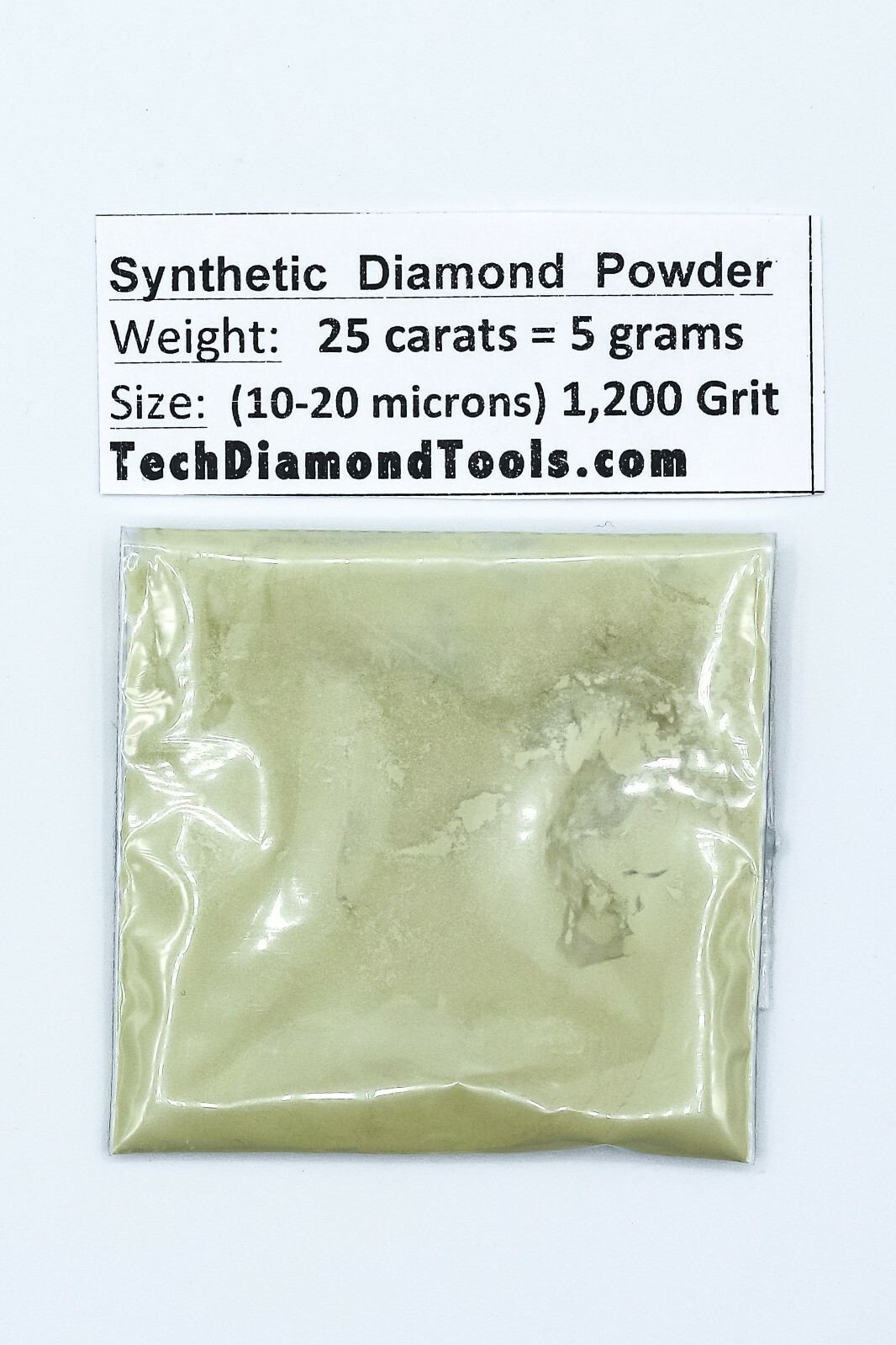 TechDiamondTools Diamond Powder 1,200 Grit 10-20 Microns, 25 cts = 5 Grams