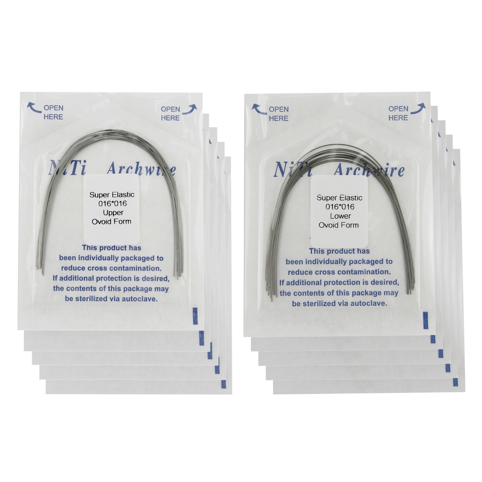 100pcs Dental Orthodontic Arch Wires Niti Rectangular Round Arcos de Ortodoncia