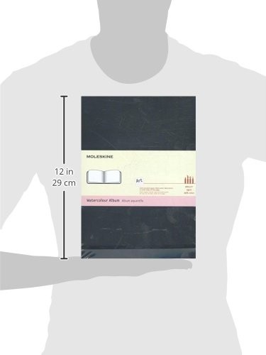 Art Plus Watercolor Album, A4, Black, Hard Cover (12 x 8.5)