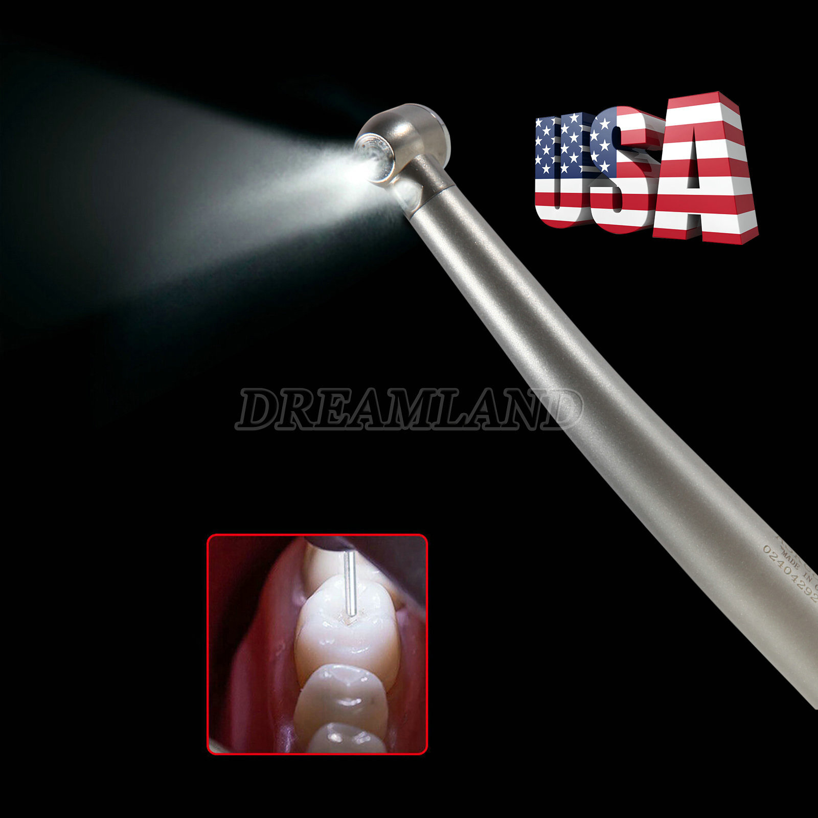 KAVO Style Dental Fiber Optic High Speed Turbine Handpiece LED E-generator 4Hole
