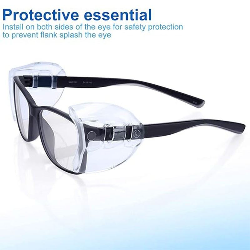 1~200 Pairs Side Shields For Eye Glasses Slip On Safety Glasses Shield Universal