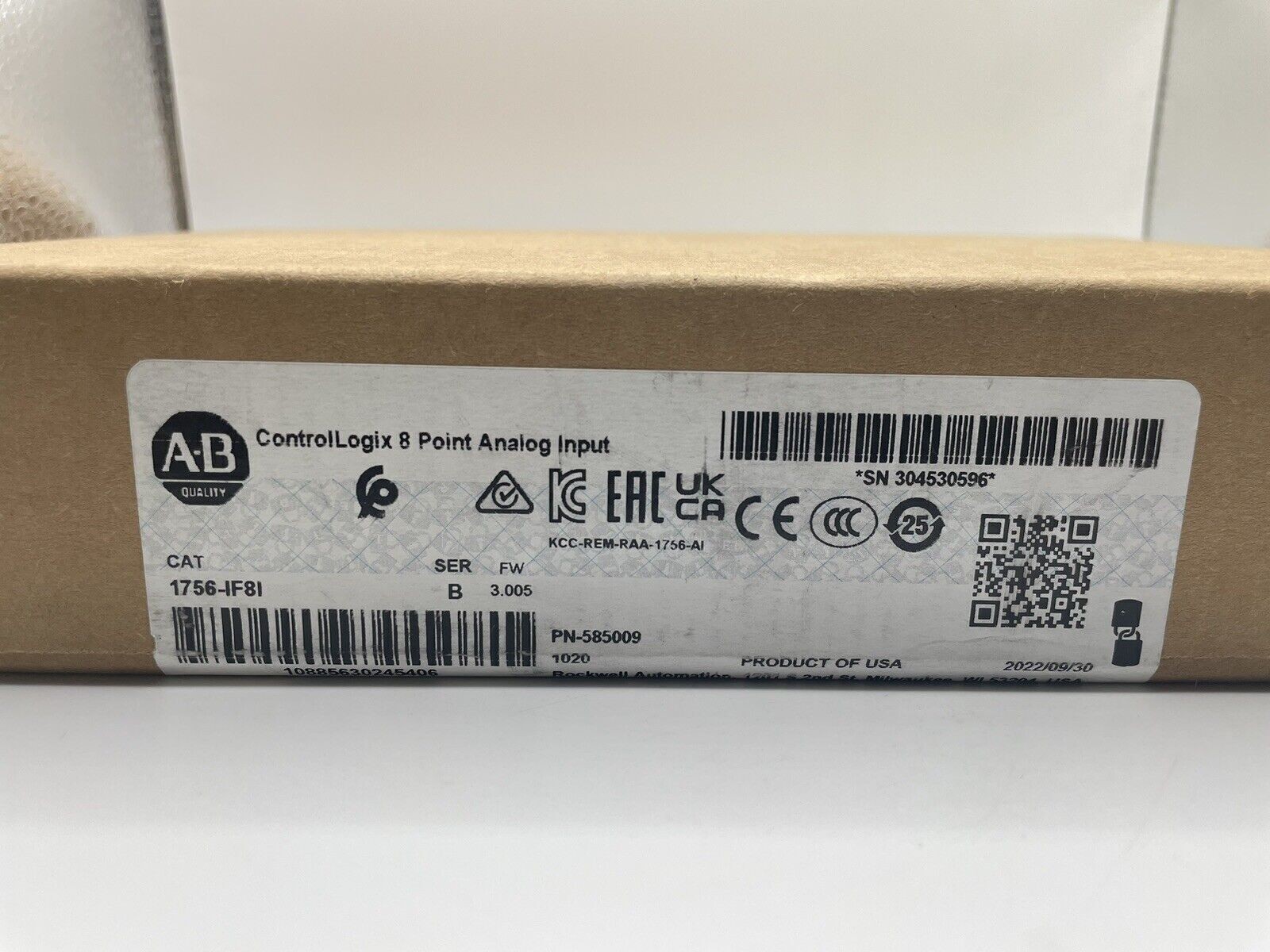 New Sealed PLC-AB 1756-IF8I/B Isolated Analog Input Module