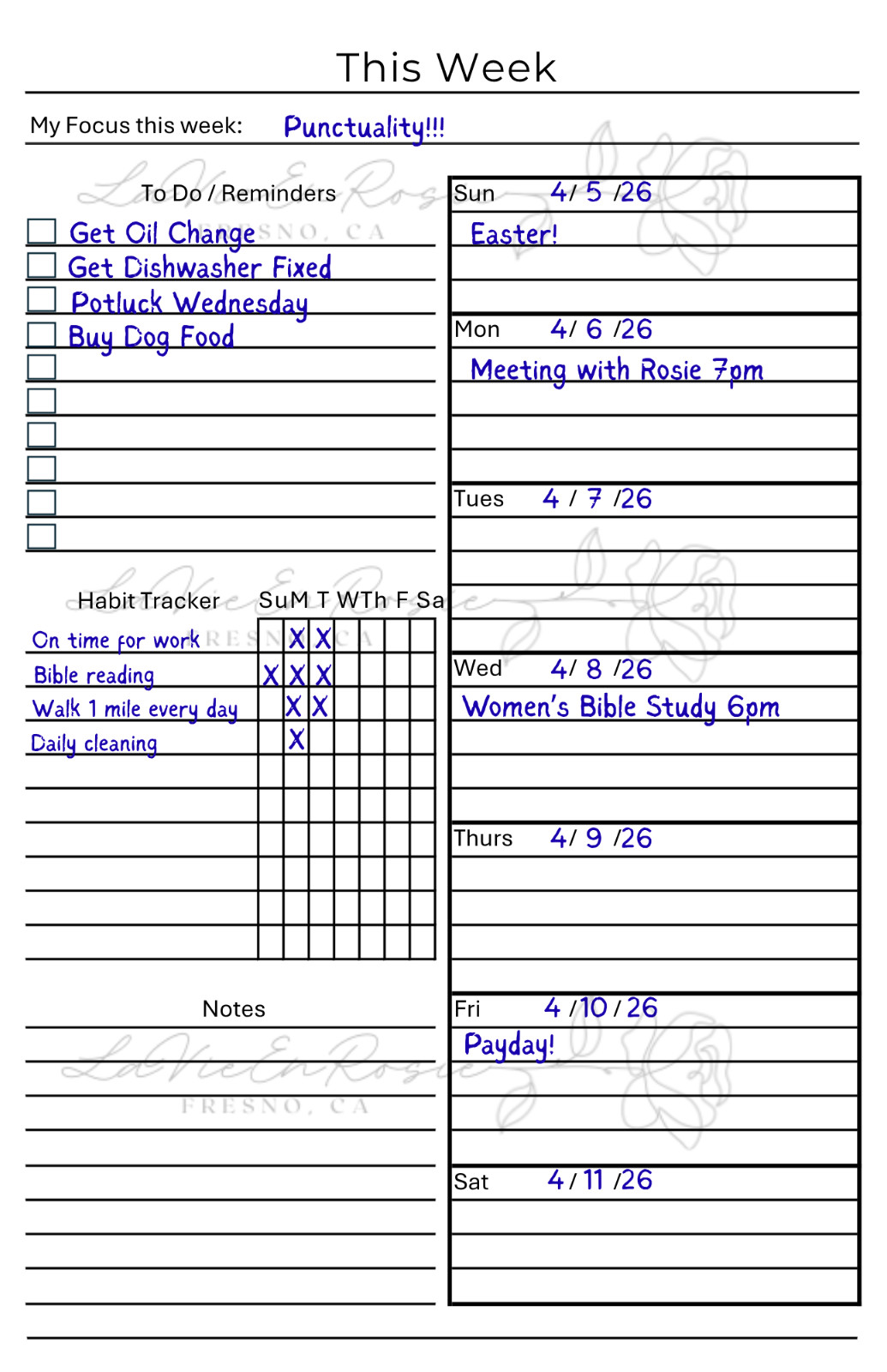 Daily Planner / Agenda ADHD Friendly 6 Months Un-Dated 5.5″ x 8.5″ Spiral Bound