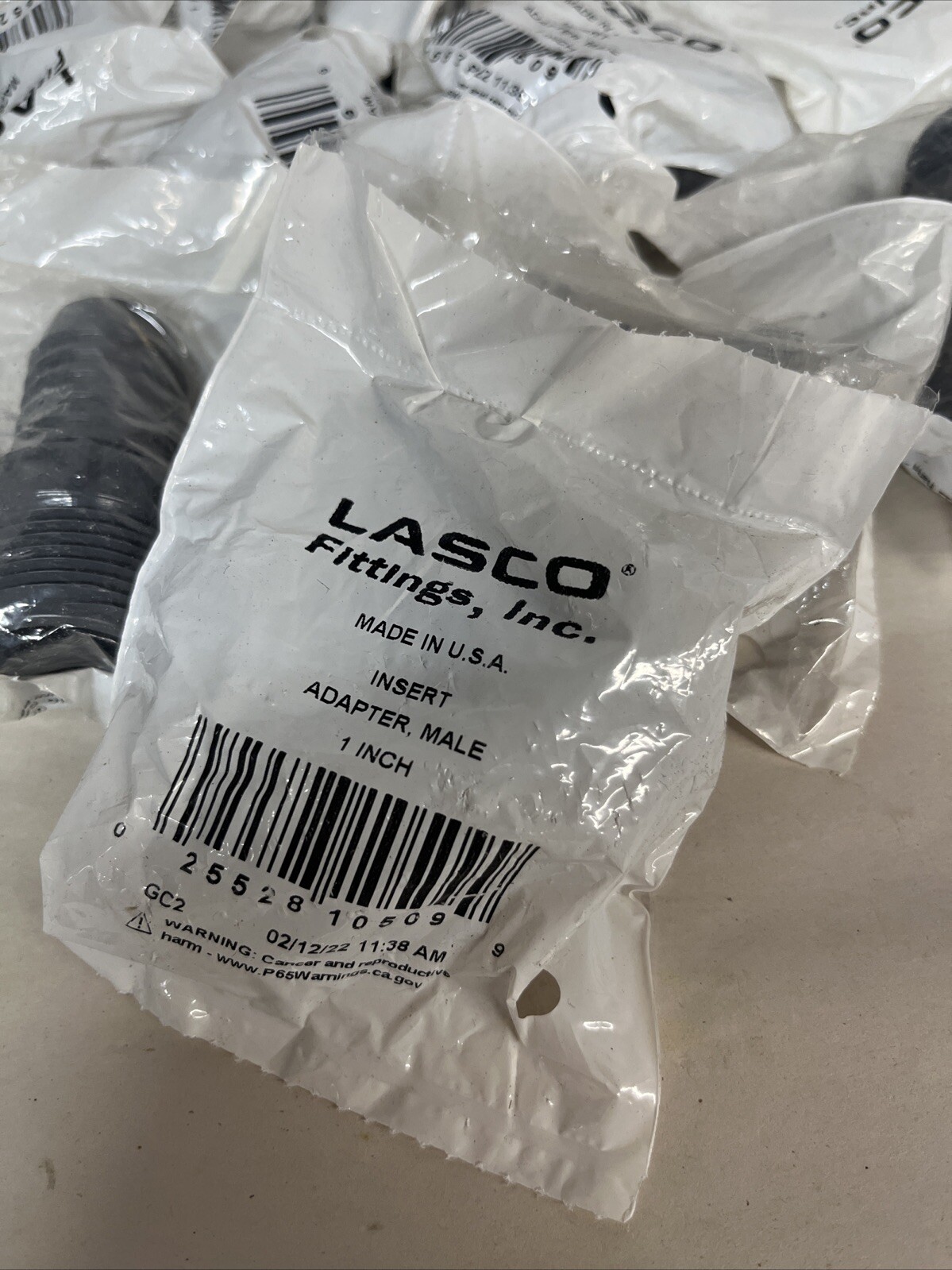 LASCO 1-inch x 1-inch Schedule 80 PVC Male Insert Adapter – Insert x MPT – 1″x1″