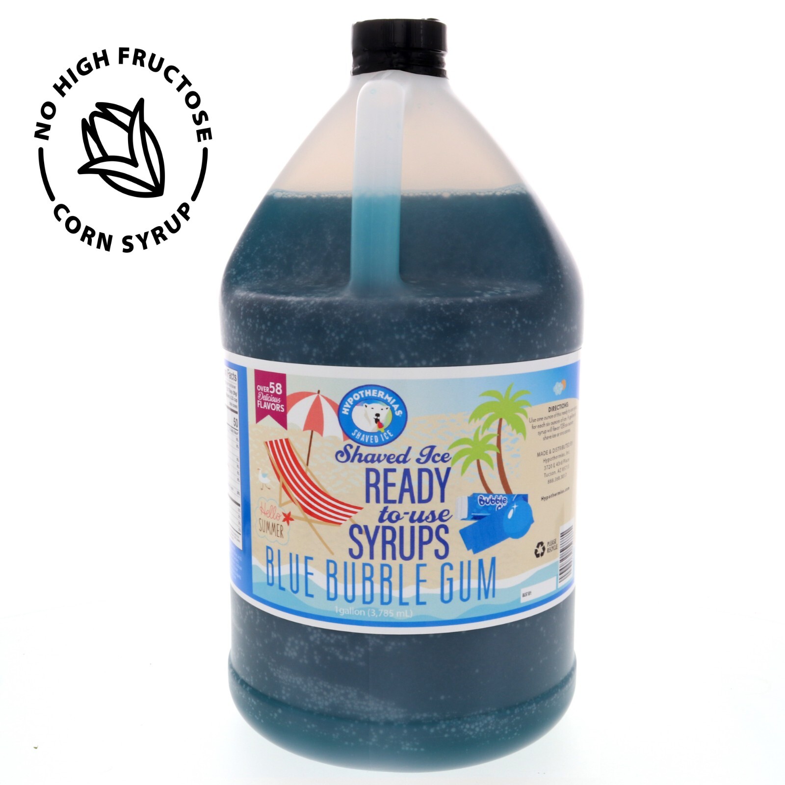 Hypothermias BLUE BUBBLE GUM Flavor Syrup 🍧 Snow Cone machine Shaved Ice Syrup