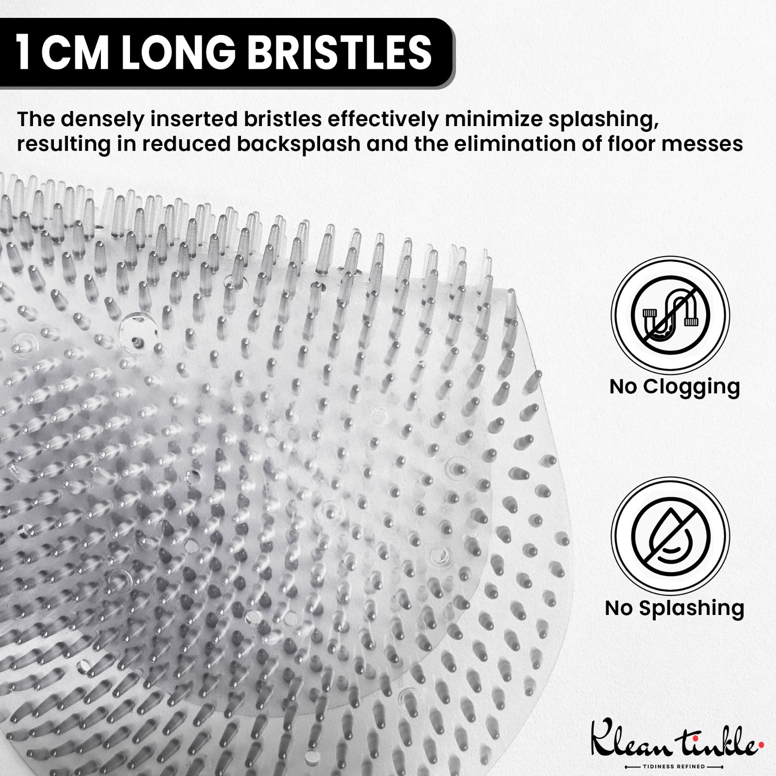 Pack of 3 Clear Triangle Restroom Urinal Mats 6.4″ Unscented Anti-Splash Screens