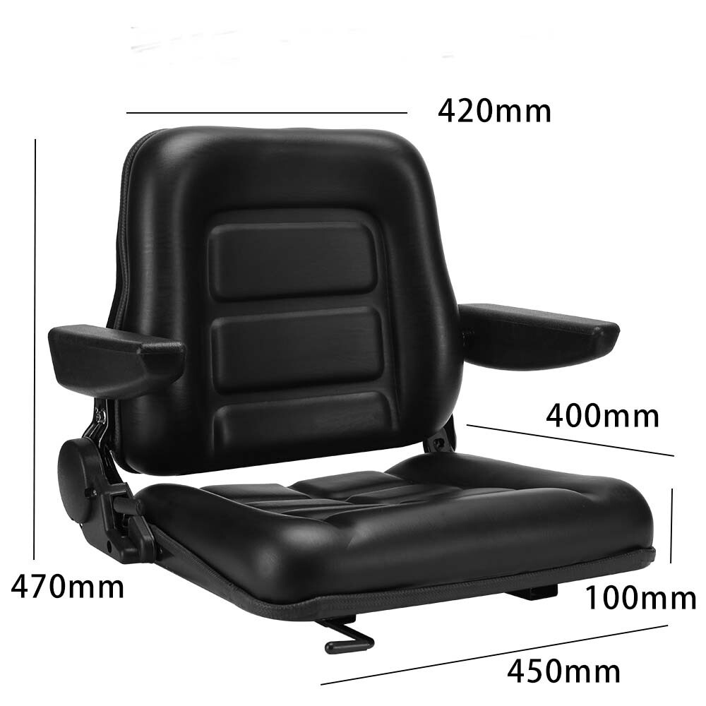 Adjust Tractor Seat Forklift Excavator Suspension Backrest Truck Chair Universal