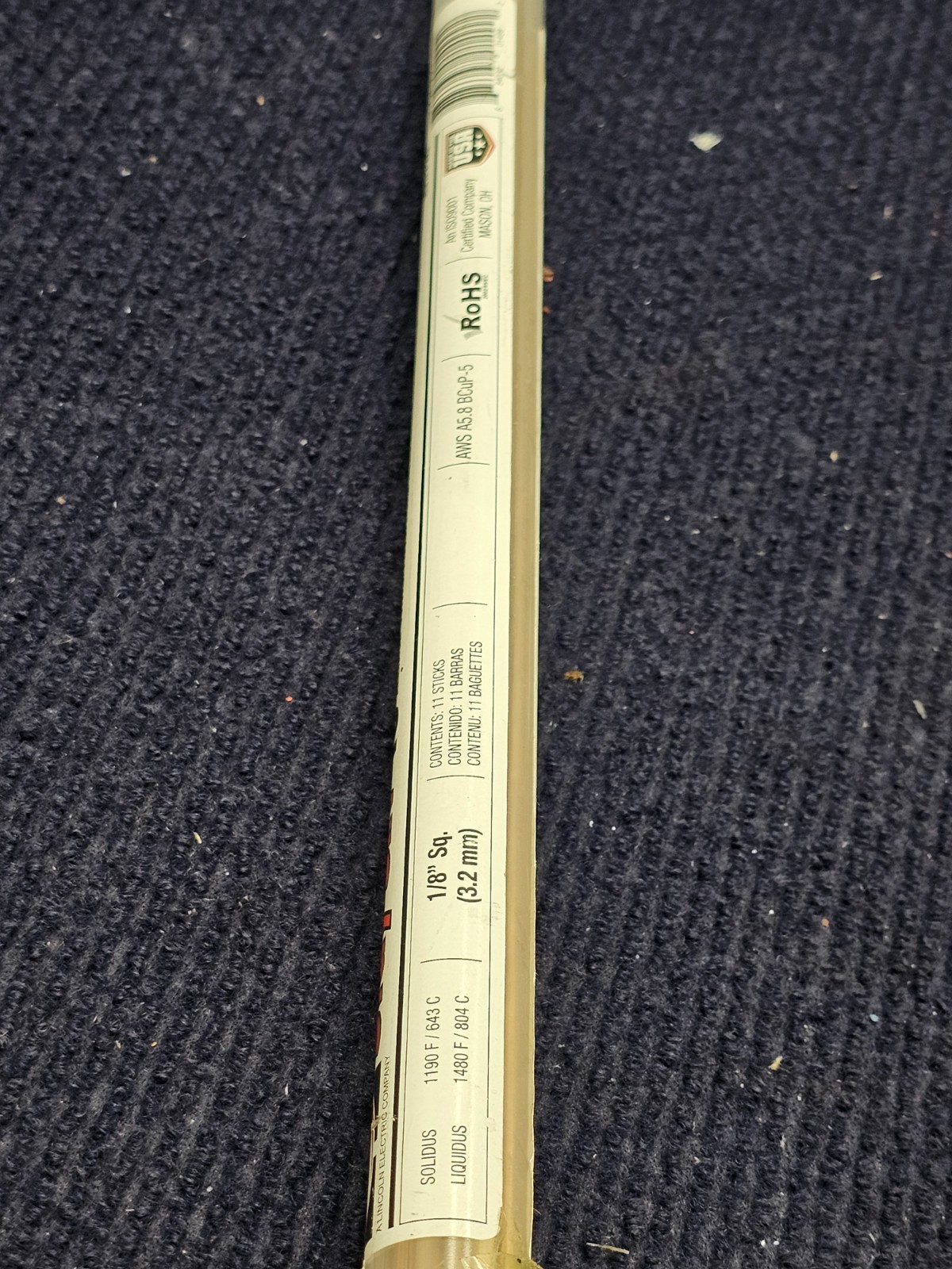 Harris Stay-Silv 15 Phos-Copper Silver Brazing Alloy 11 Sticks 1/8 SQ. 3.2mm NEW