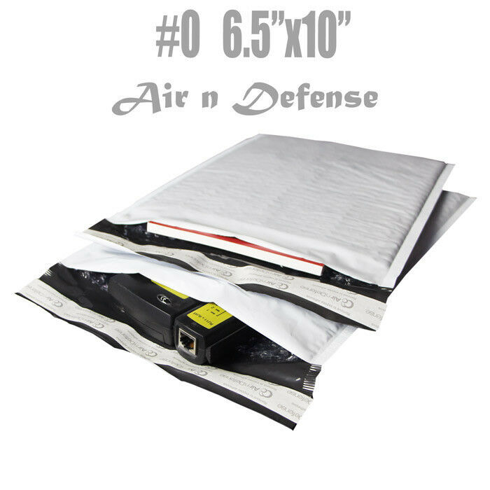 500 #0 6.5×10 Poly Bubble Padded Envelopes Mailers Shipping Bags AirnDefense