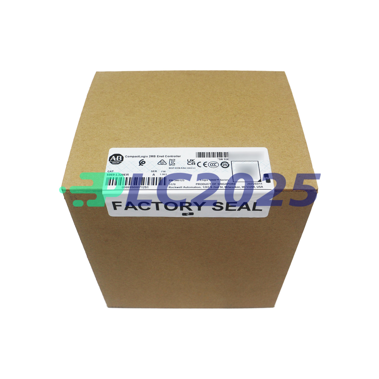 NEW Sealed Allen Bradley 5069-L320ER CompactLogix 2MB 16 I/Os Enet Controller