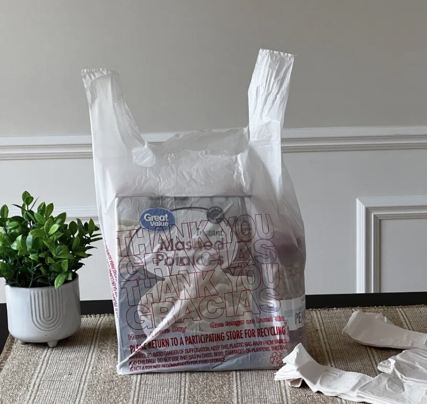 T Shirt Bags Plastic Grocery Shopping Carry Out Thank You Bag 11.5”x6.5”x22”
