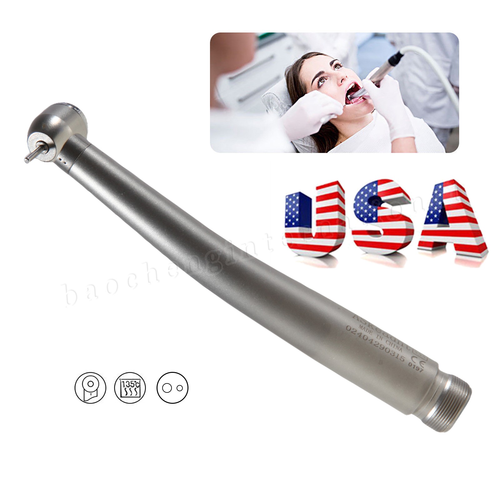 Turbina NSK PANA MAX Style Dental High Speed Handpiece Push Button 2 Hole Borden