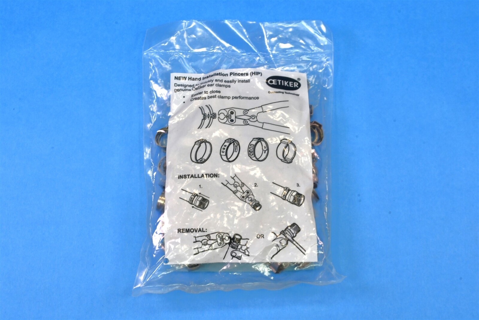 100 OETIKER One Ear Stepless Clamp 304 Stainless Steel 13.2mm – 15.7mm 16700016