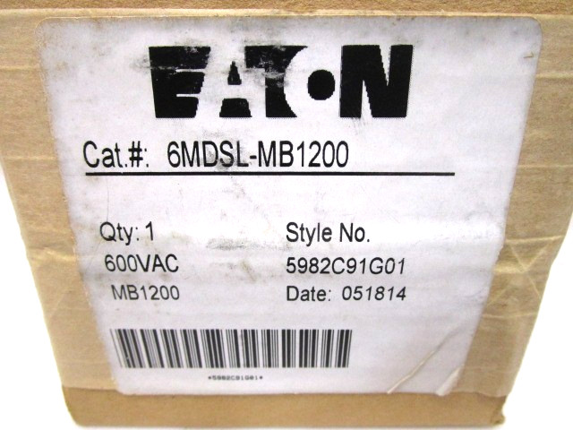 6MDSL-MB1200 EATON 1200 AMP FUSE STYLE No. 5982C91G01 NEW IN SEALED FACTORY BOX