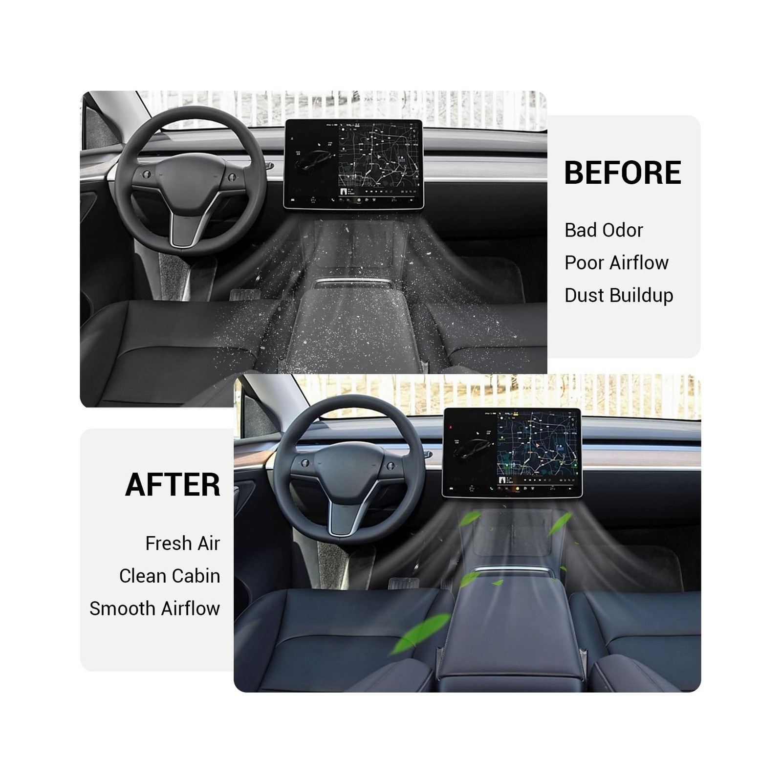 HEPA Air Filter for Tesla Model Y 2020 2021 2022 2023 2024 2025 2026,4-PCS Ac…