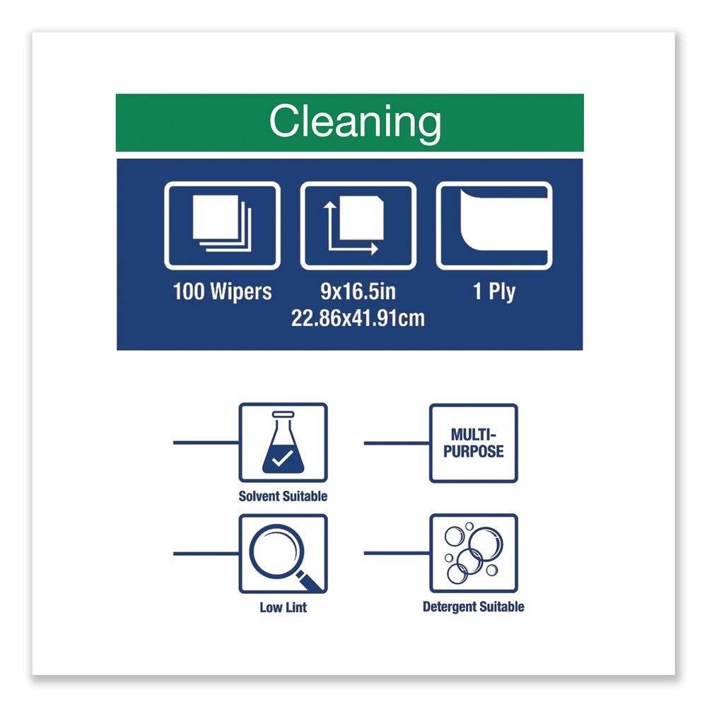 Tork 192475 1-Ply 9″ x 16.5″ Unscented Cleaning Cloth – Turquoise (800/CT) New