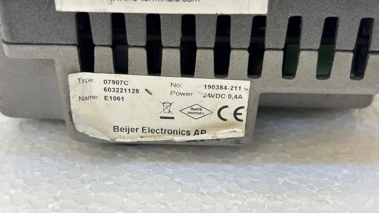 Beijer Electronics E1061 07907C Touch Screen HMI Operator Panel Used