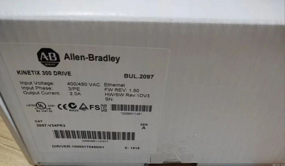 AB 2097-V34PR3 Kinetix 300 Servo Driver Brand New Factory Sealed 2097V34PR3