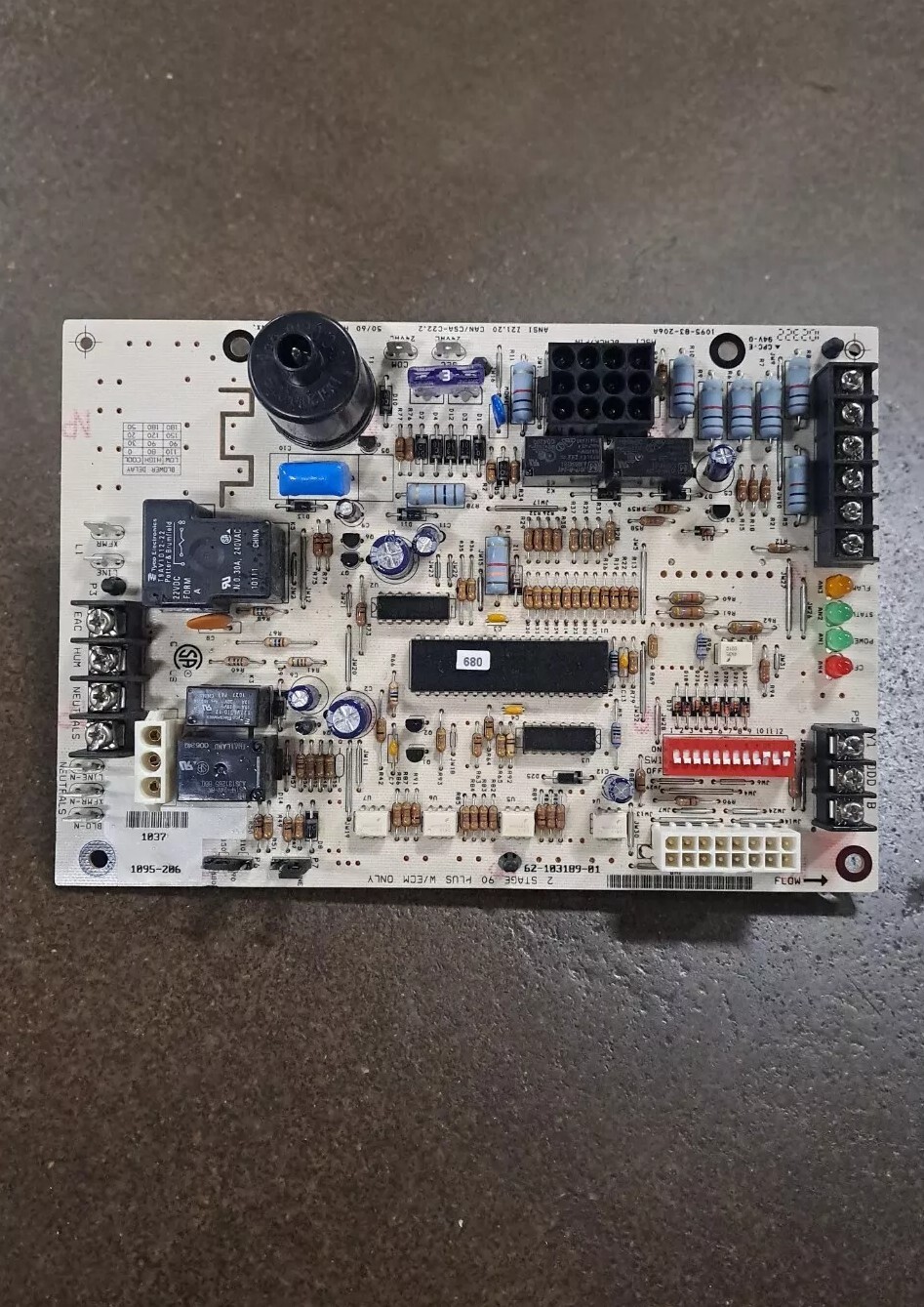 Rheem Ruud Weather King 62-103189-01 Furnace Control Circuit Board 1095-206