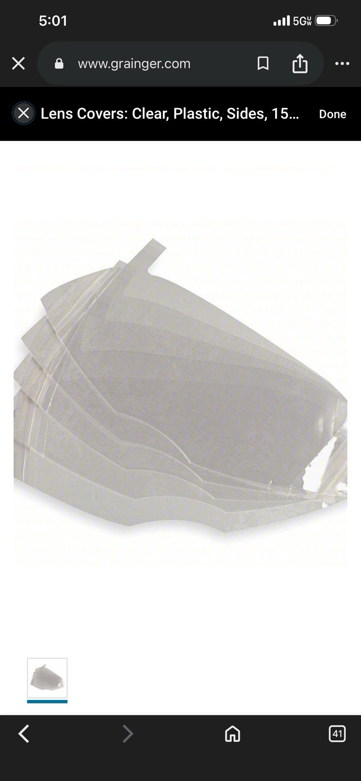 Honeywell North 80836A Peel-Away Lens Window For Full Face Piece (15 Per Pack)