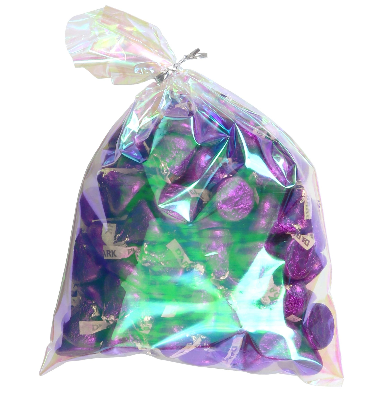 100-Count Cello Bags Iridescent Holographic 6 x 9-Inch Heat Shrink Plastic