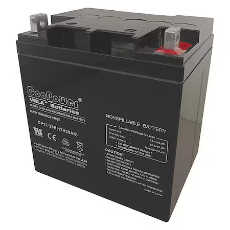 Battery, Sealed Lead Acid, 12V, 28Ah, Bolt, 5Efg1