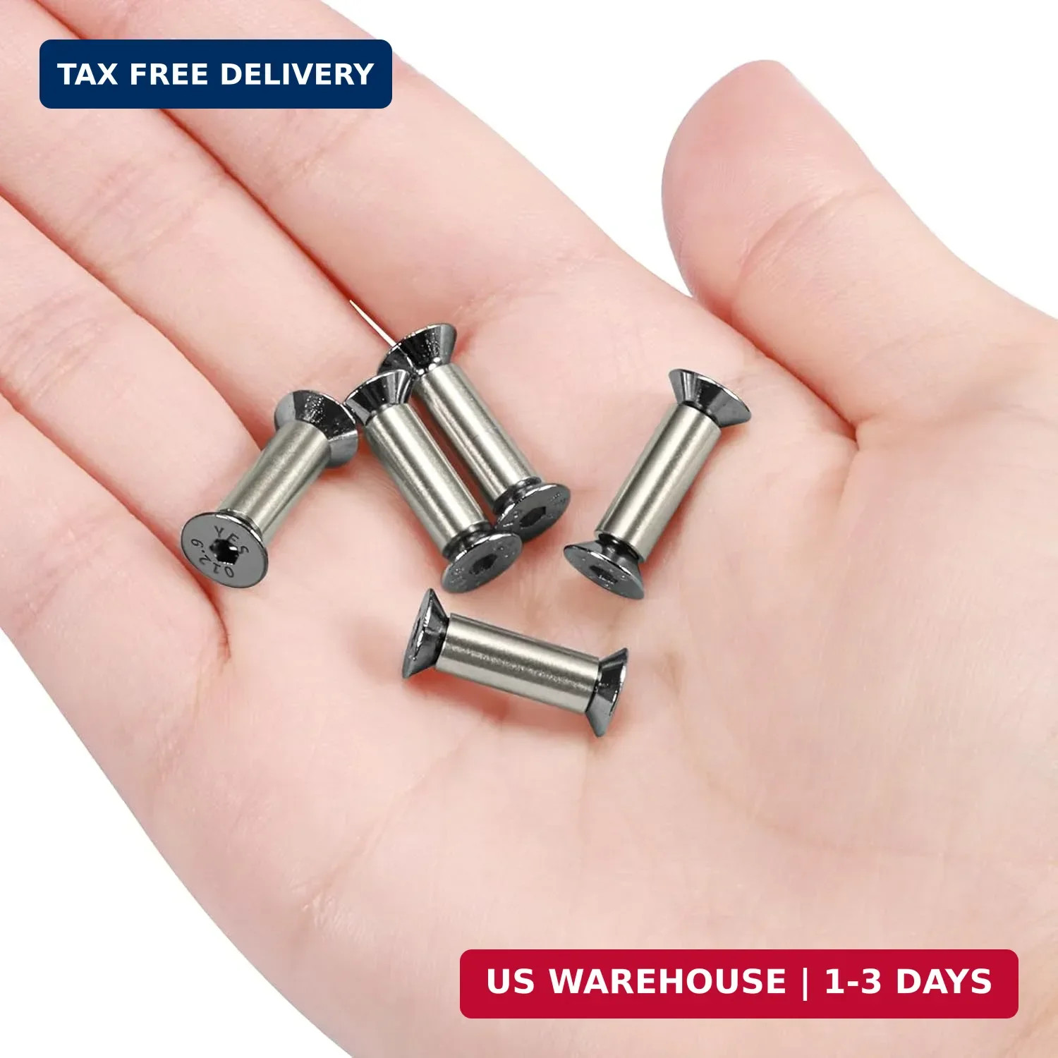 10 Packs Knife Handle Screws Rivets Bolts Fasteners,Hex Flat Head Screws for Bla