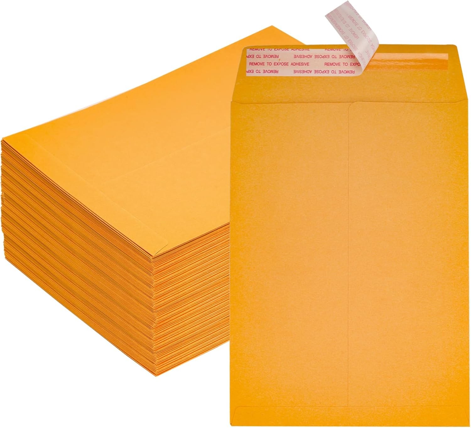 100 Pack 9×12″ Kraft Catalog Mailing Envelopes Mailers Peel Self Seal
