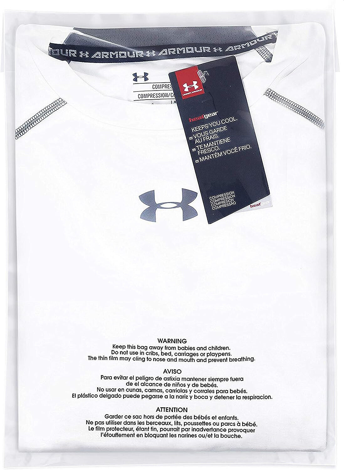 Poly Bags Resealable Suffocation Warning Merchandise 1.5 mil Shirt Apparel EDC