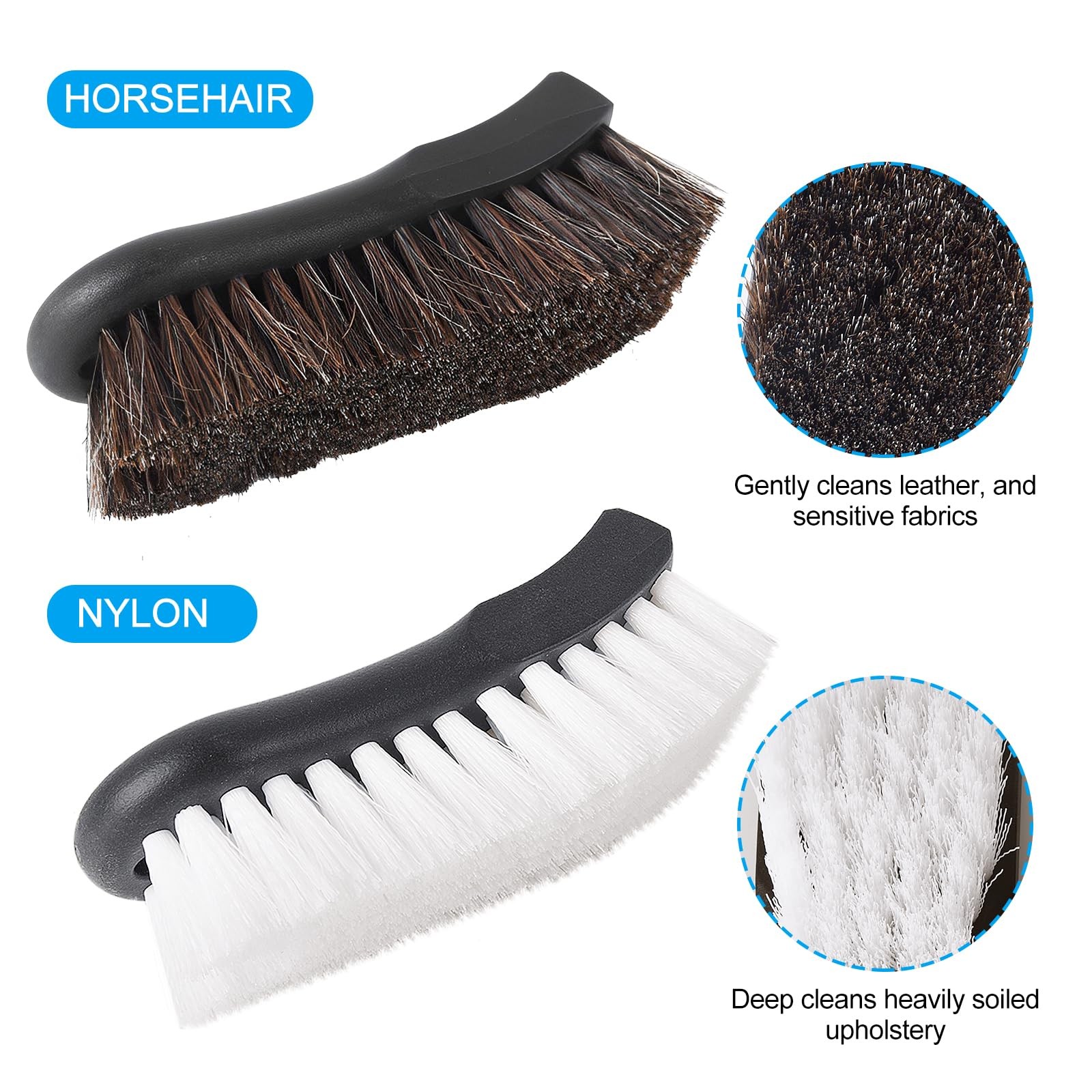 Wiojtry Upholstery Brush, Brush Set, Leather Cleaning Brush,…