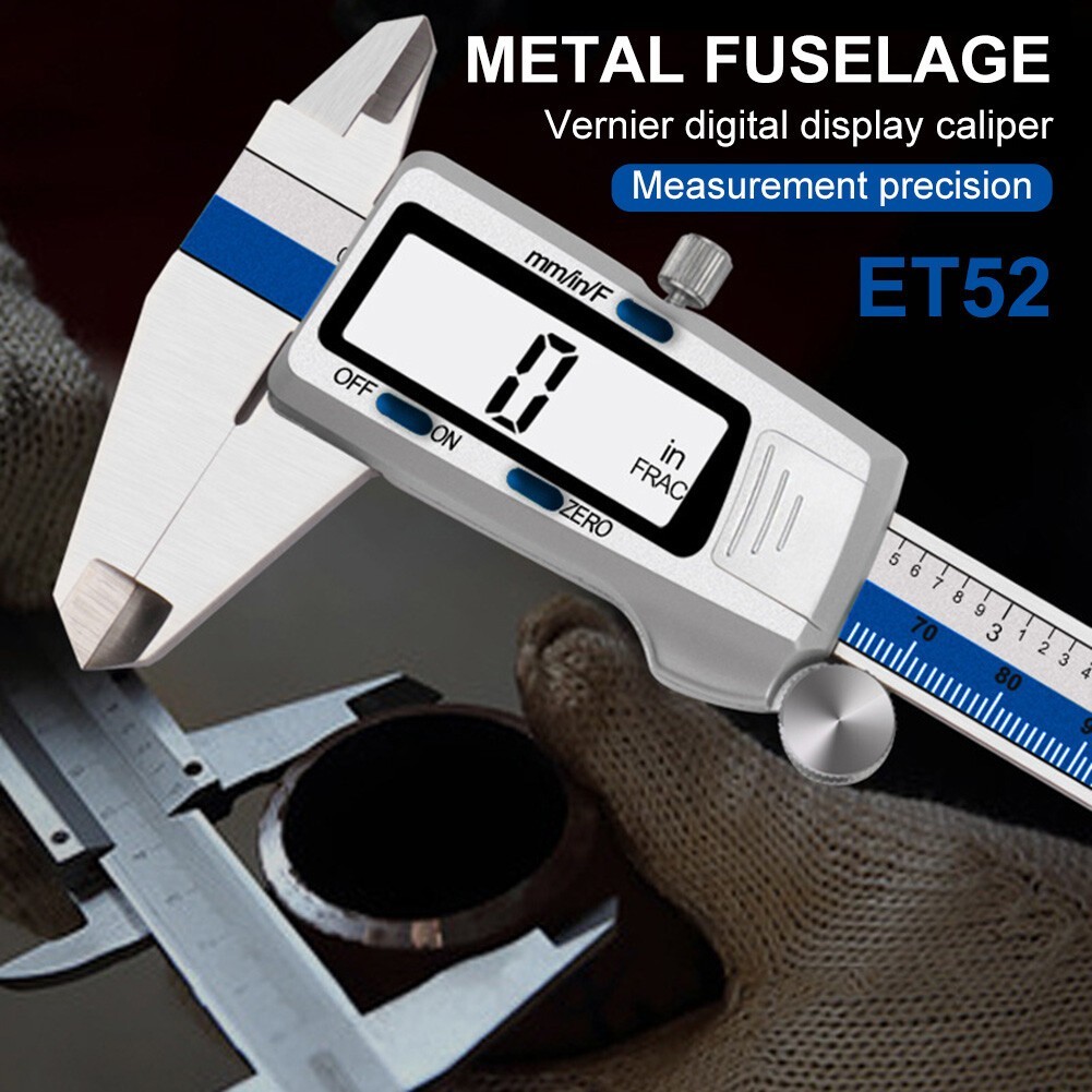 Digital Display Vernier Caliper 150mm Fraction/MM/Inch Caliper Stainless Steel